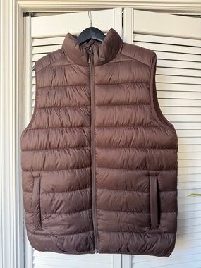Primark Brown Men's Quilted Puffer Vest